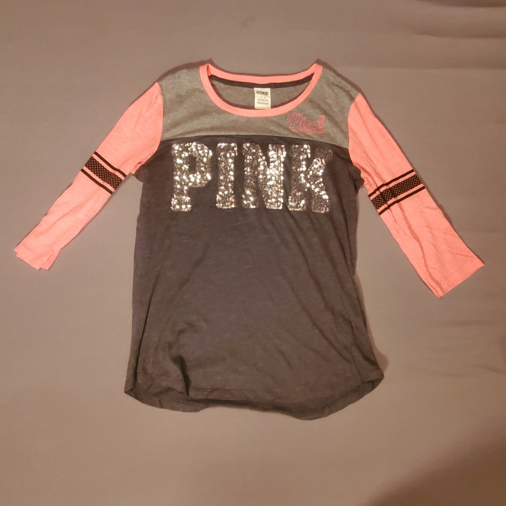 Victoria's Secret PINK Baseball Tee Size Medium